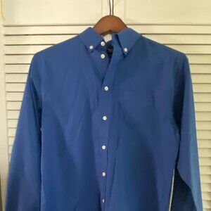 CHAPS Boy's Size: Large 14-16 Blue Long Sleeve Stretch Button Down Shirt